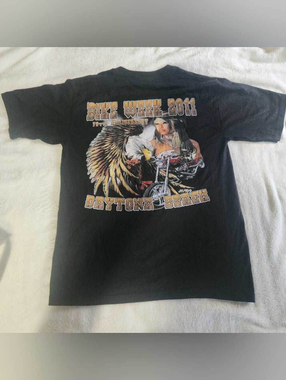 Vintage 2011 Daytona Bike Week 70th Anniversary Eagle Motorcycle T-Shirt S